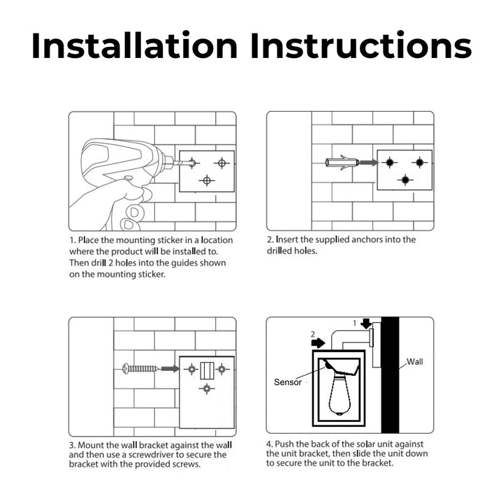 Solar Edison Bulb Wall Light Sconce With Motion Sensor