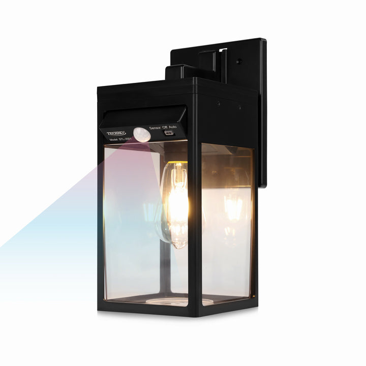 Solar Edison Bulb Wall Light Sconce With Motion Sensor