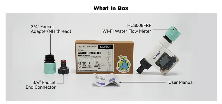 RainPoint Wi-Fi Water Flow Meter