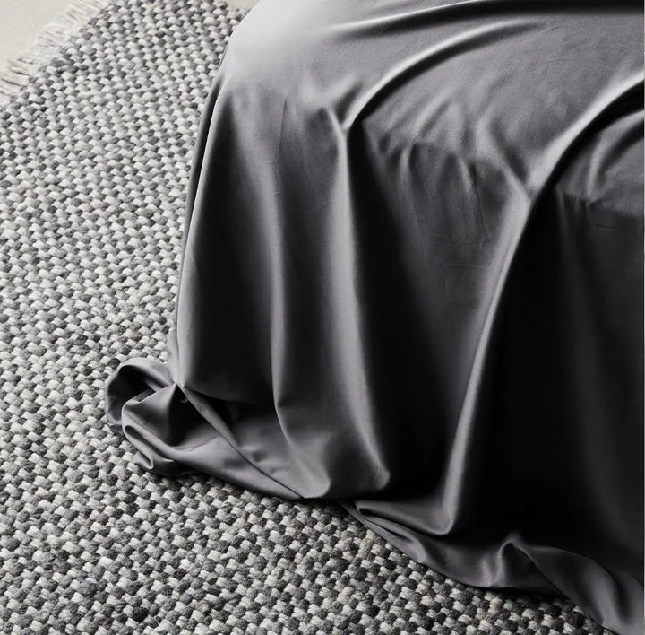 Slate | Signature Sateen Flat Sheet Made With 100% Organic Bamboo #Color_slate