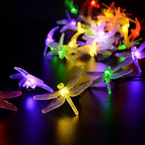 Solar Powered DragonFly LED Light String Vista Shops