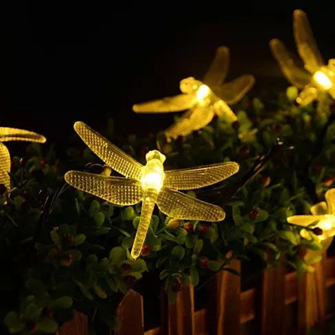 Solar Powered DragonFly LED Light String Vista Shops