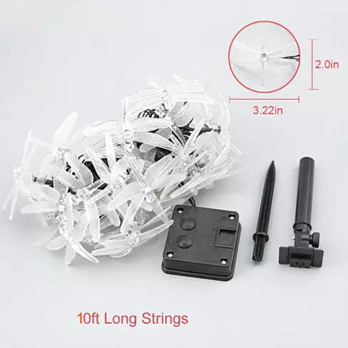Solar Powered DragonFly LED Light String Vista Shops