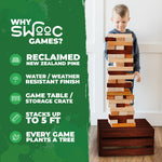 Reclaimed Wood Giant Tower Game by Swooc Games