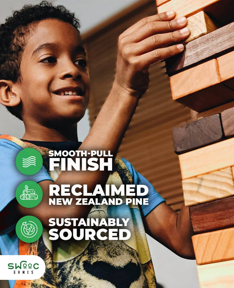 Reclaimed Wood Giant Tower Game by Swooc Games