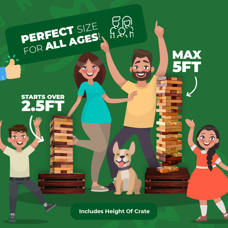 Reclaimed Wood Giant Tower Game by Swooc Games