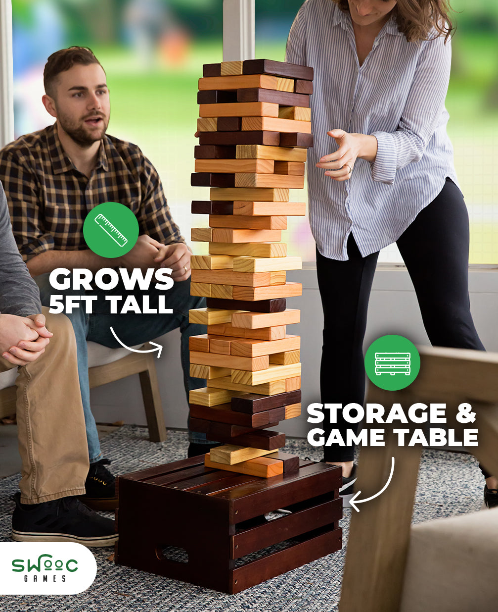 Reclaimed Wood Giant Tower Game