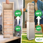 Giant Tower Game w/ Straightener, Table & Storage Box by Swooc Games