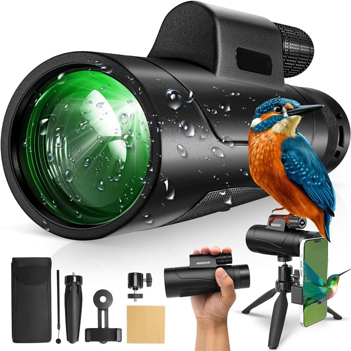 Monocular Telescope With Smartphone Holder & Tripod