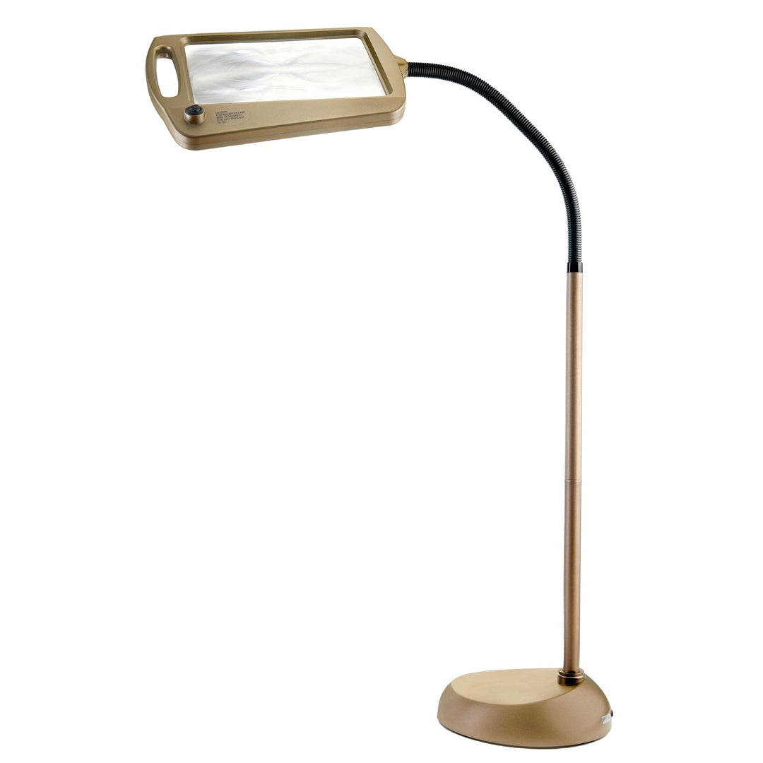 Daylight24 Full Page Magnifier Floor Lamp - Painted Silver Finish