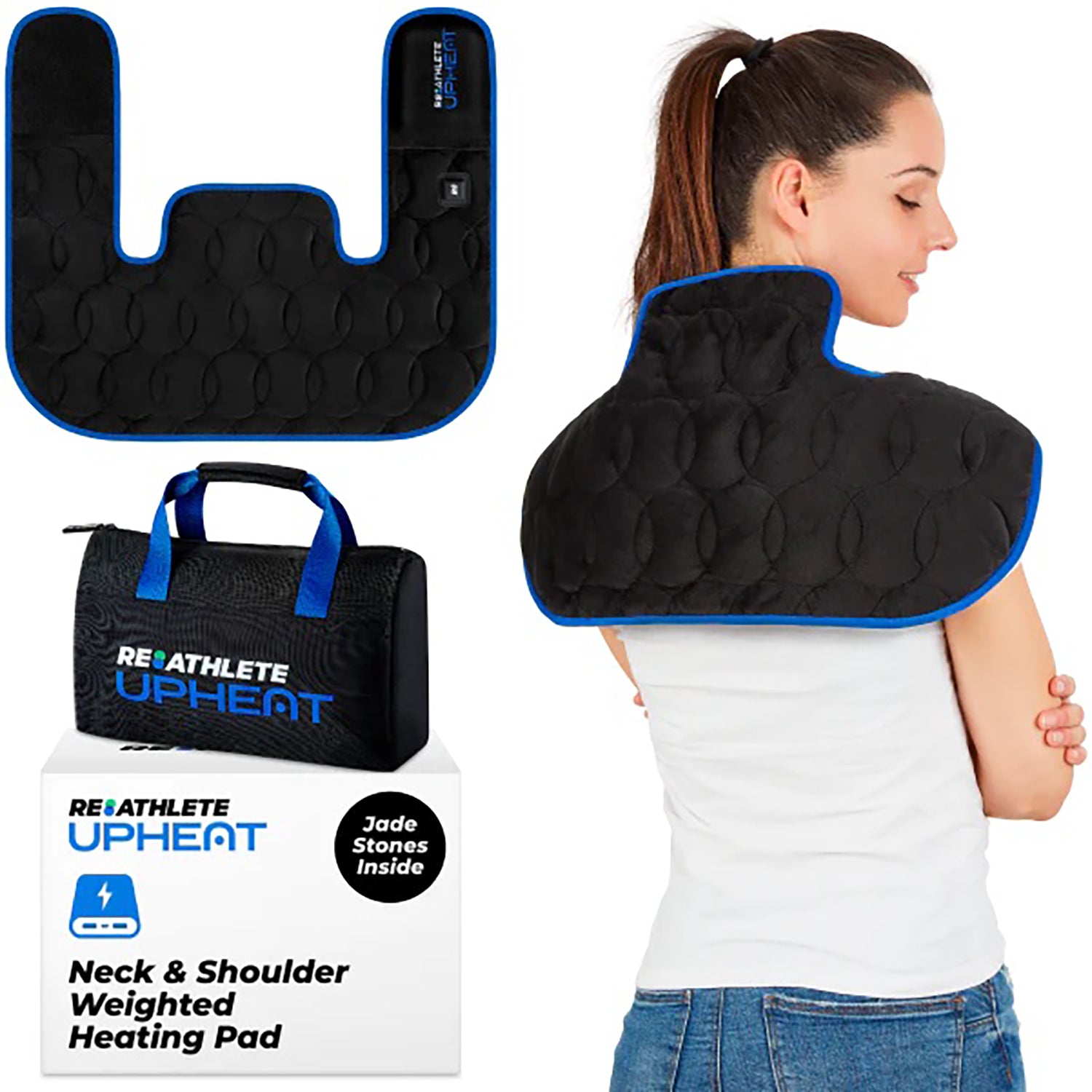 REATHLETE UPHEAT Shoulders & Neck Heating Pad Wireless, Portable Wei
