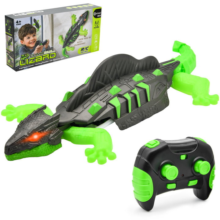Contixo WC2 Wall Climbing Lizard RC Toy for Kids | Real Wall & Floor Crawling Gecko Robot With Glowing LED Eyes, 2.4GHz Remote Control Reptile Toy, Rechargeable Interactive Indoor Adventure Toy for Ages 4+