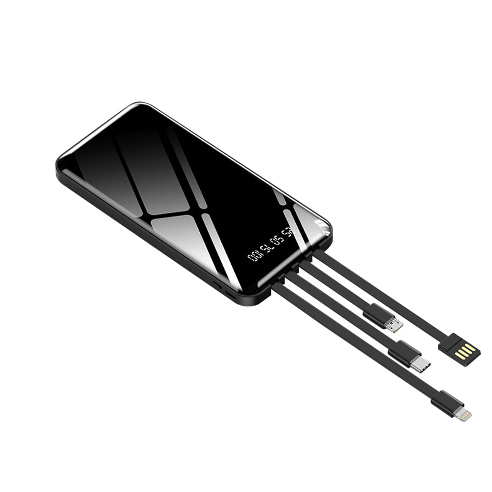 Power Bank With Built-in Full-Set Charging Cables