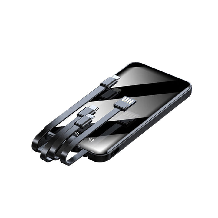 Power Bank With Built-in Full-Set Charging Cables