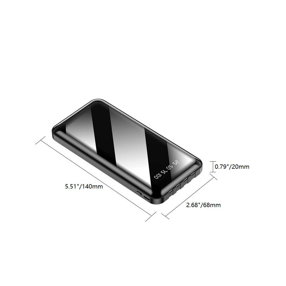 Power Bank With Built-in Full-Set Charging Cables