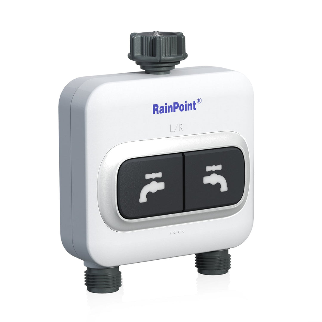 2-Zone Wireless Smart Water Timer with Hub for Outdoor Irrigation
