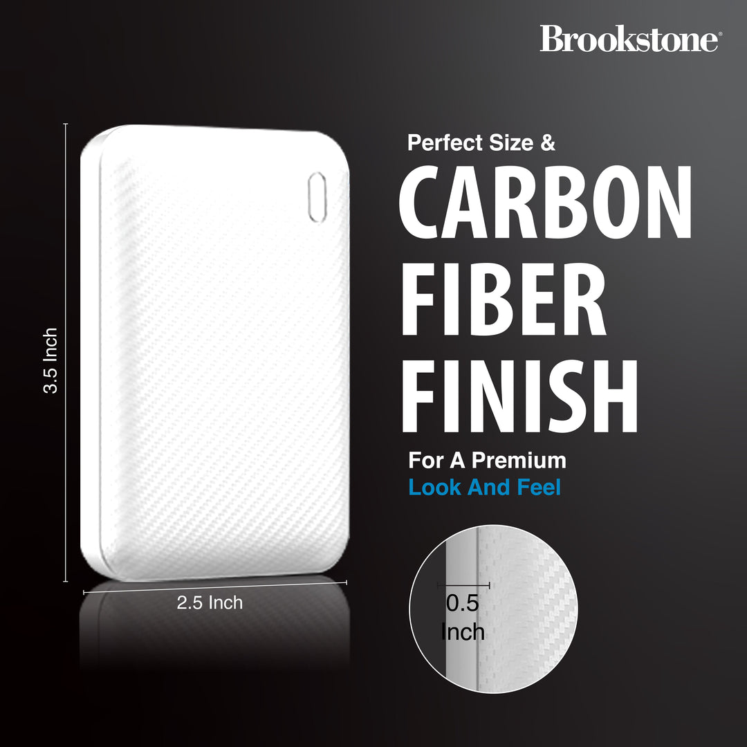 Brookstone Carbon Fiber 5000mah Power Bank