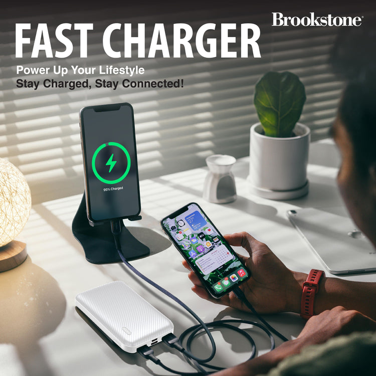 Brookstone Carbon Fiber 5000mah Power Bank