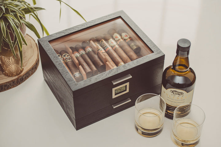 Mill Glass Top Humidor by Case Elegance