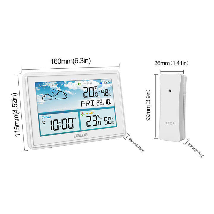 BALDR Atomic Wireless Weather Station With Indoor Outdoor Thermometer & Hygrometer