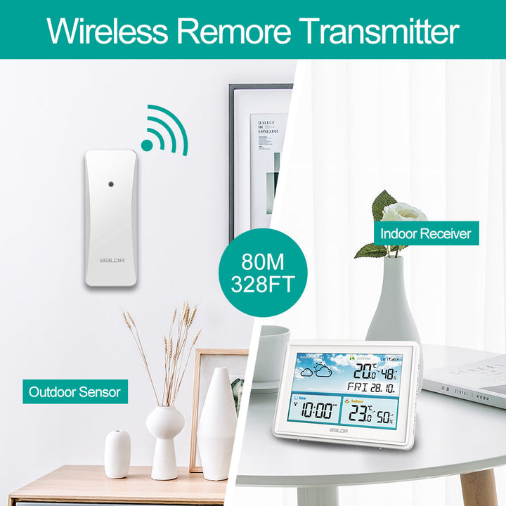 BALDR Atomic Wireless Weather Station With Indoor Outdoor Thermometer & Hygrometer