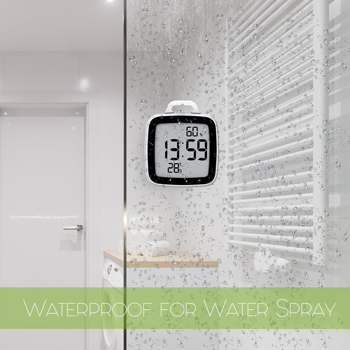 BALDR Waterproof Shower Clock With Timer for Bathrooms