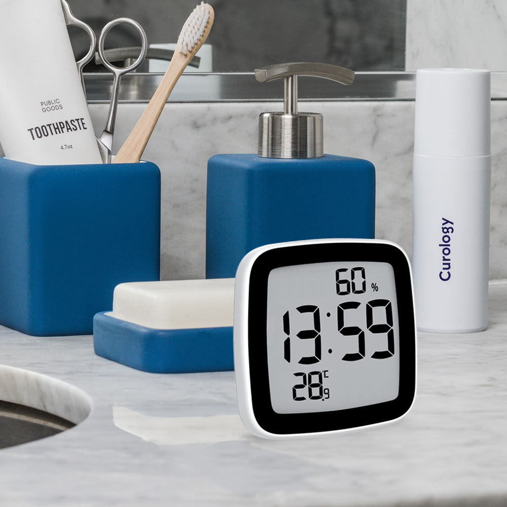 BALDR Waterproof Shower Clock With Timer for Bathrooms