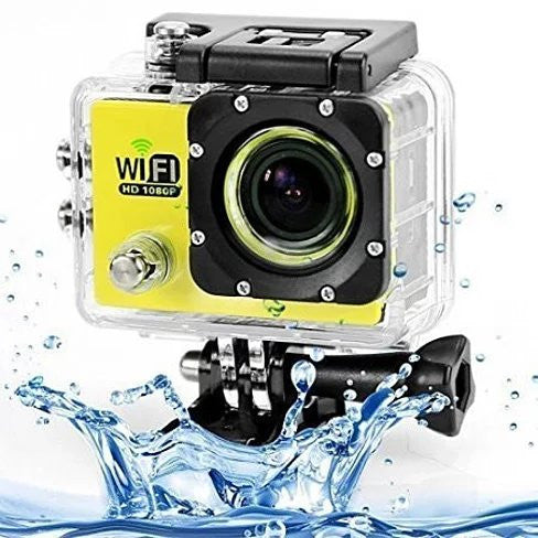 All PRO Action Sports Camera With 1080P HD and WiFi 18 PCS of Accessory Included