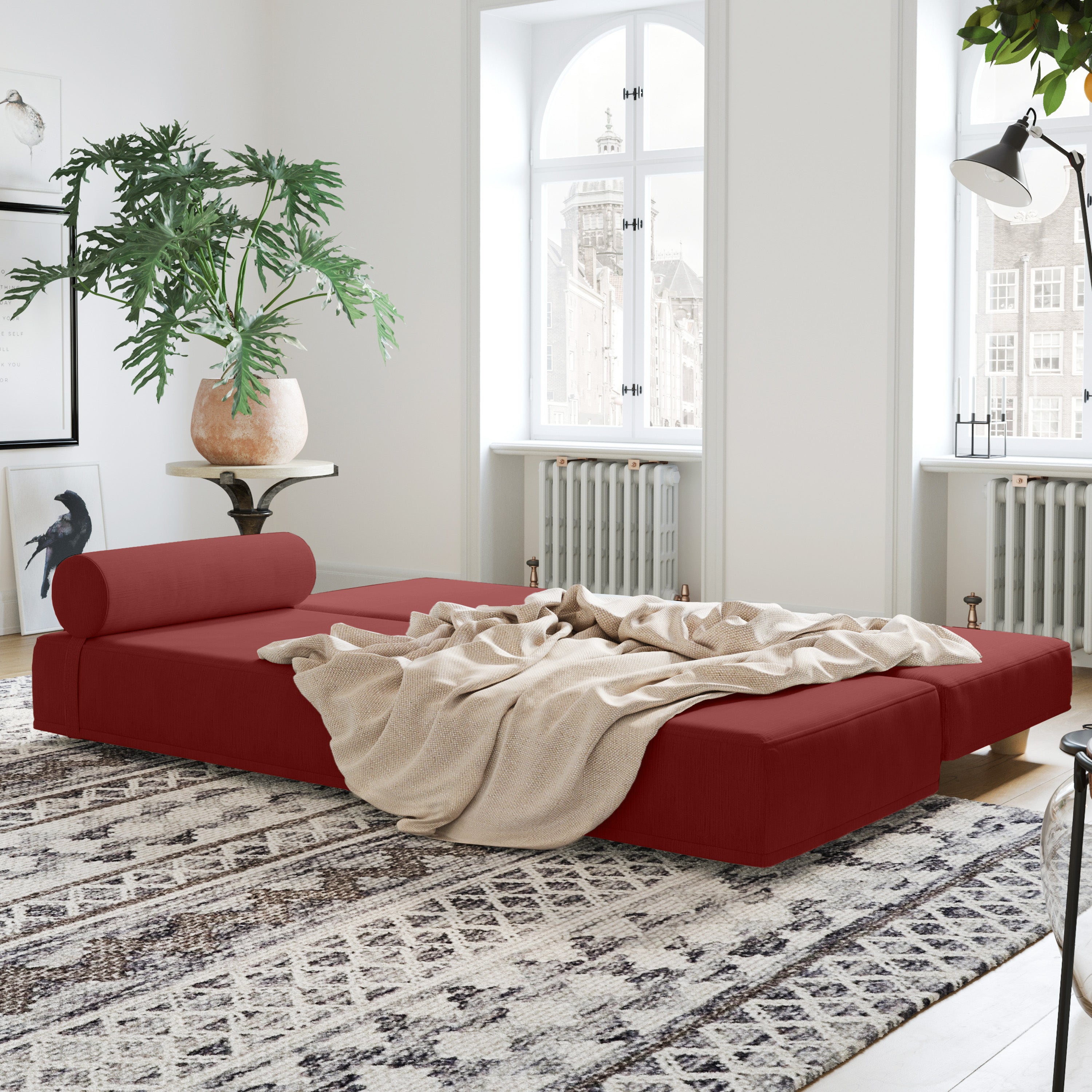 Jaxx Alon Daybed | Fold-Out Sleeper | Queen-Size Mattress – Brookstone