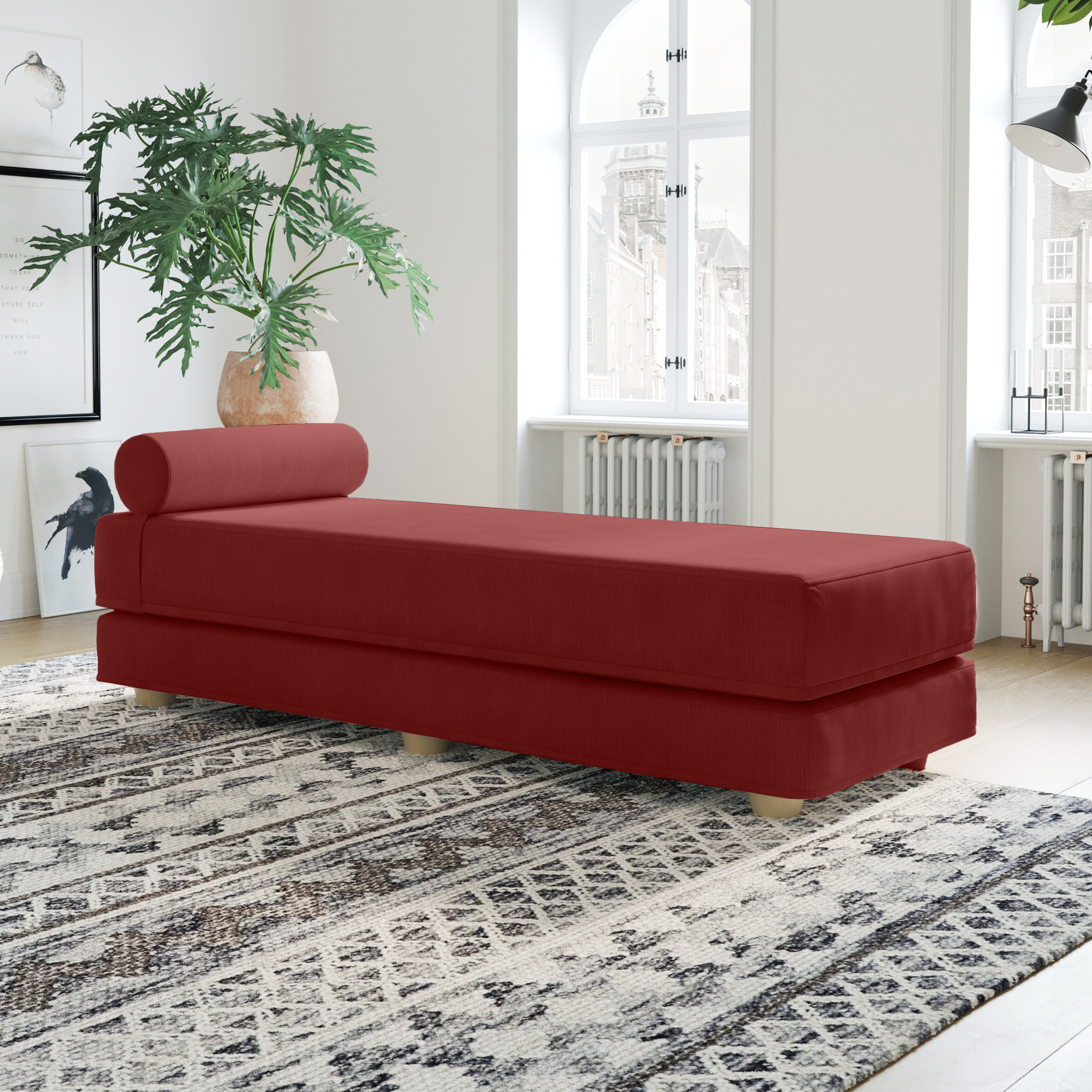 Jaxx Alon Daybed | Fold-Out Sleeper | Queen-Size Mattress – Brookstone