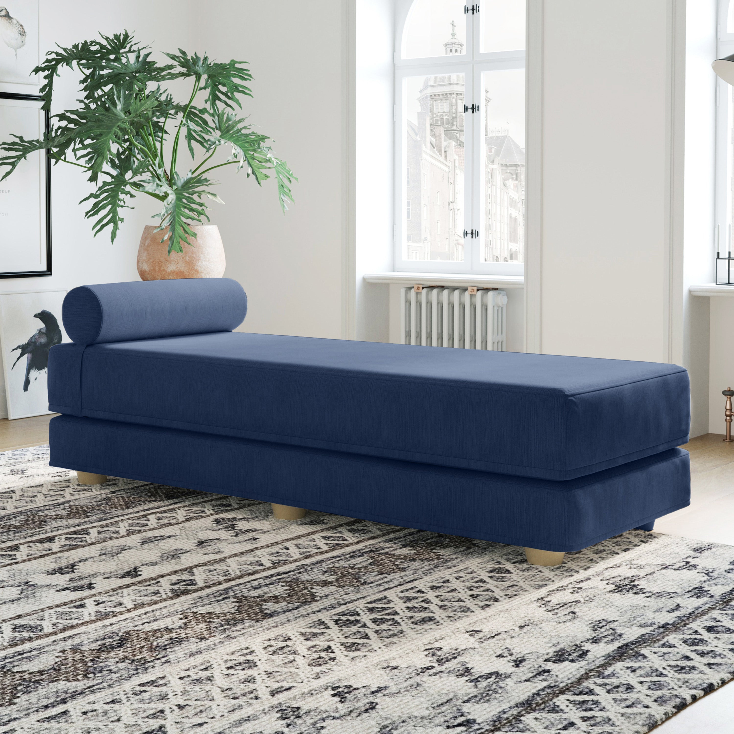 Jaxx Alon Daybed | Fold-Out Sleeper | Queen-Size Mattress – Brookstone