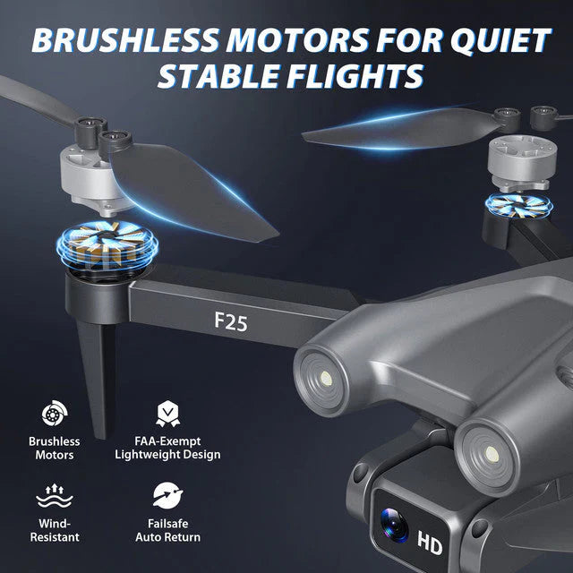 Contixo F25 Mini Drone - 1080p FHD Camera, GPS, 4.3- FPV Screen, Smart Flight Modes, Brushless Motors, Auto Return, FAA-Exempt