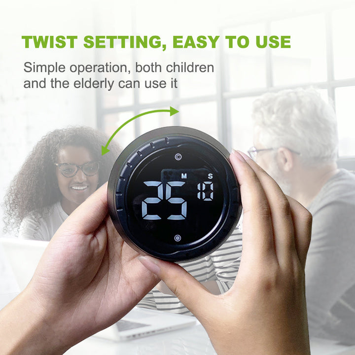 Baldr Digital Kitchen Timer - precise and reliable countdown for cooking, baking, and meal prep, featuring an easy-to-read display and compact design