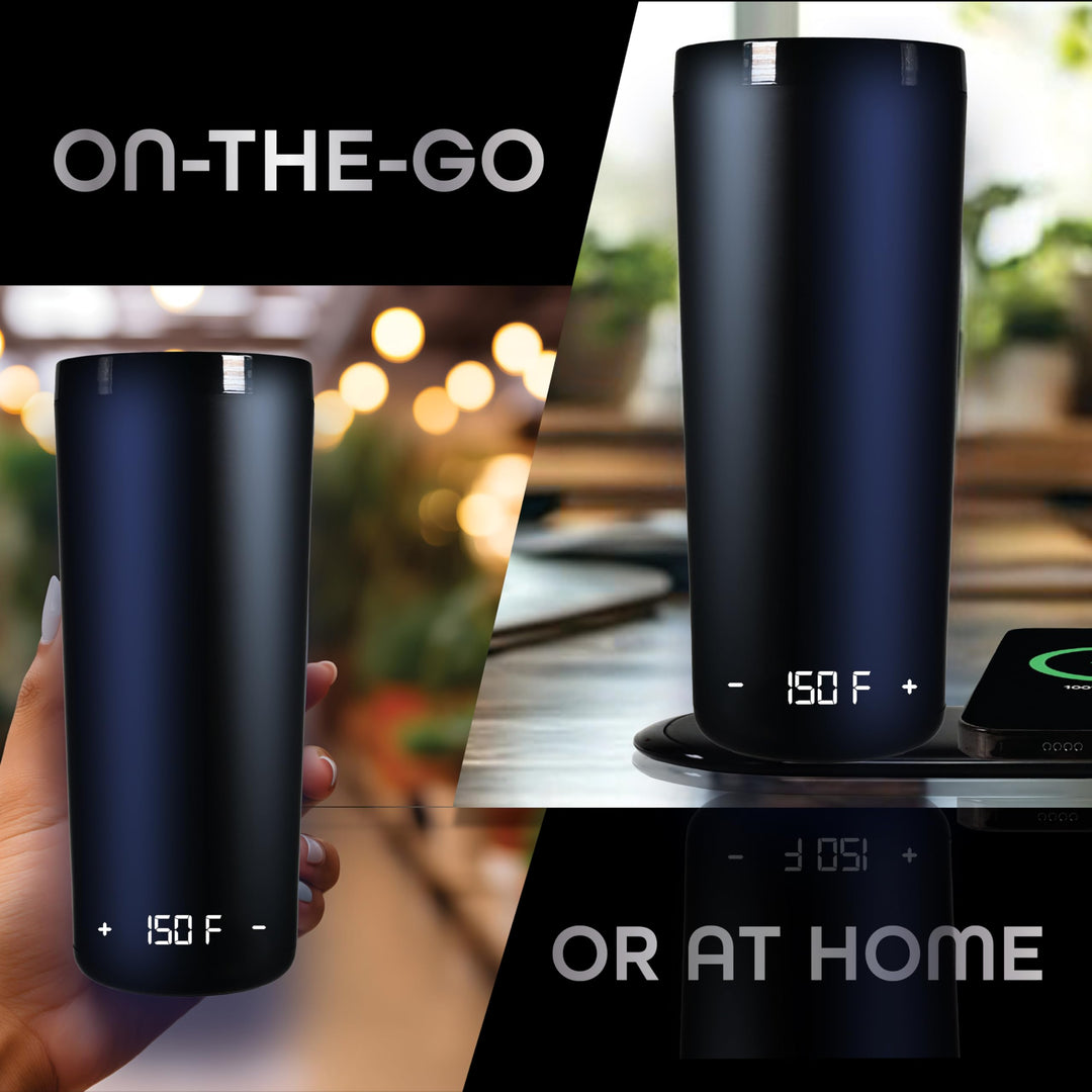 Brookstone Travel Tumbler Warmer & Wireless Phone Charging Station