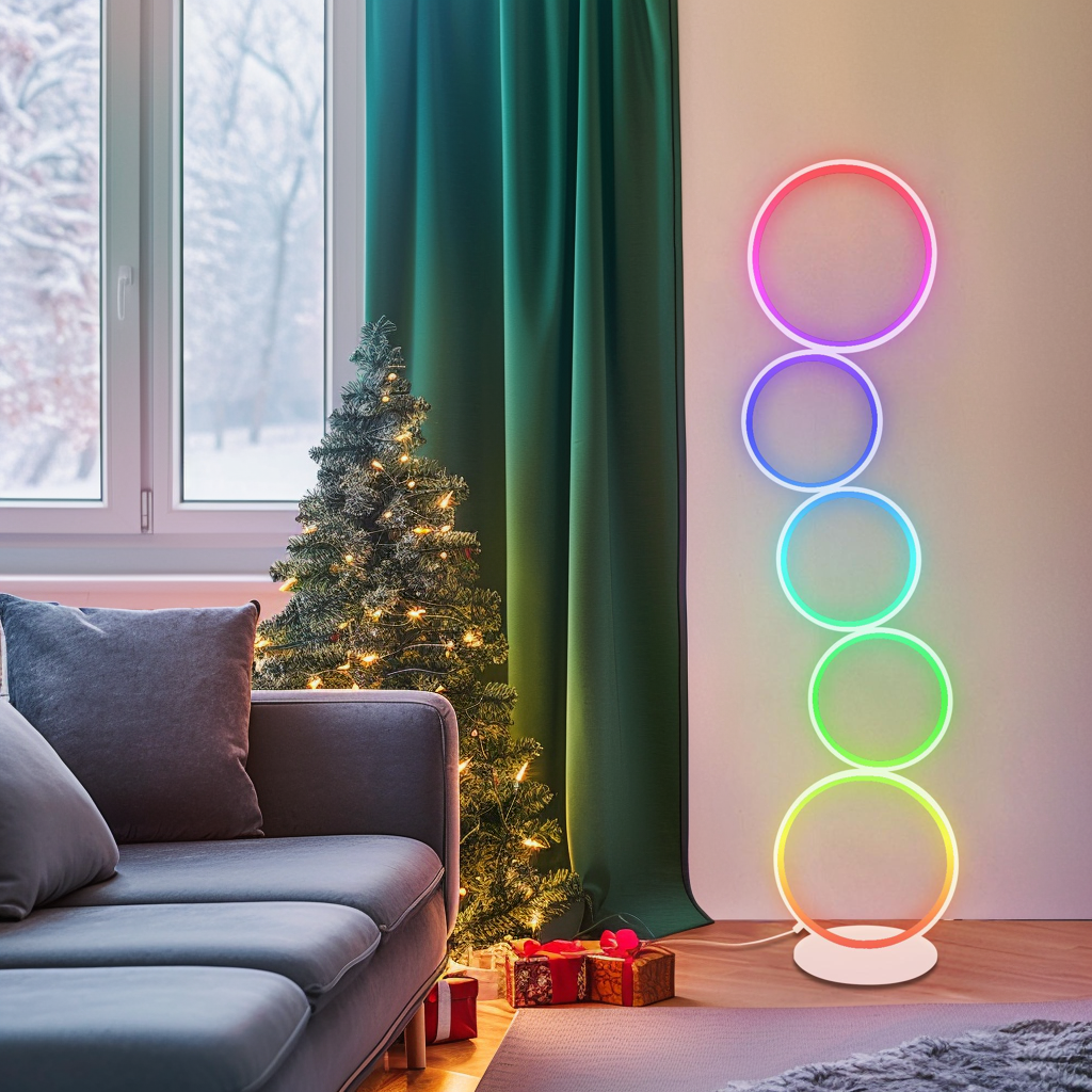 RGB Minimalist Circular Floor Lamp