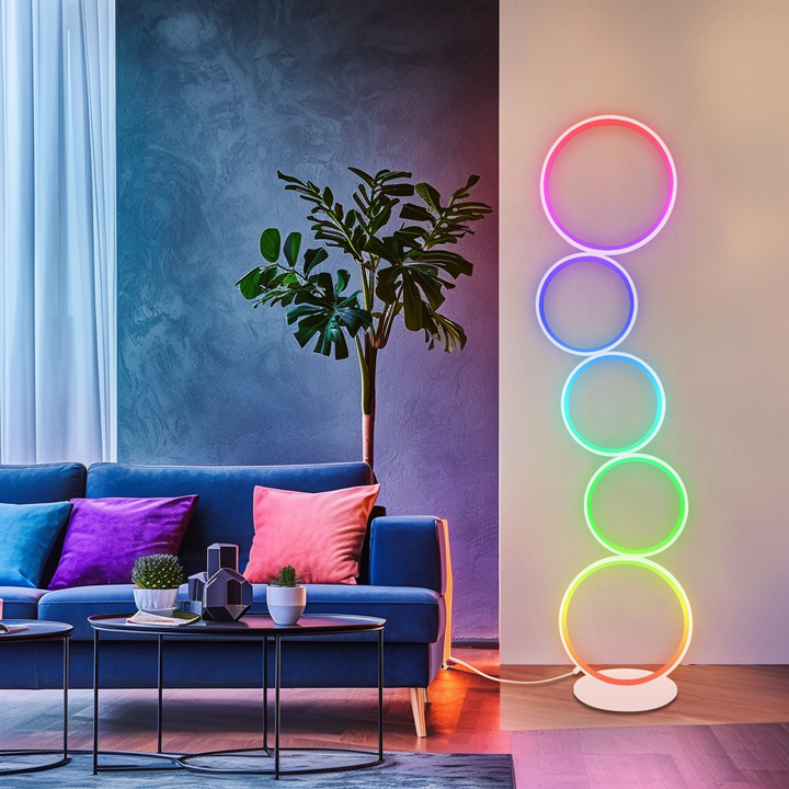 RGB Minimalist Circular Floor Lamp