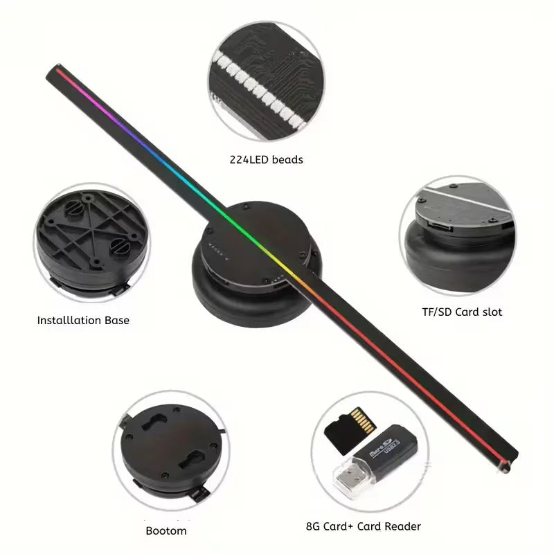 3D Hologram LED Fan With Frame