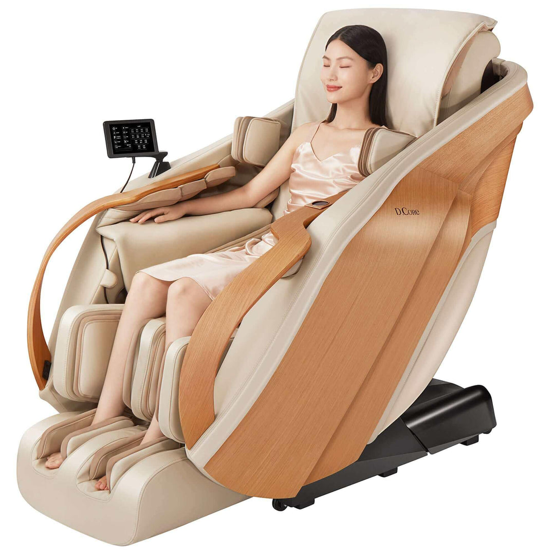 D.Core 2 - Made in Japan Ultra Premium Massage Chair w/ Oak Side Panels - Synca Massage Chair