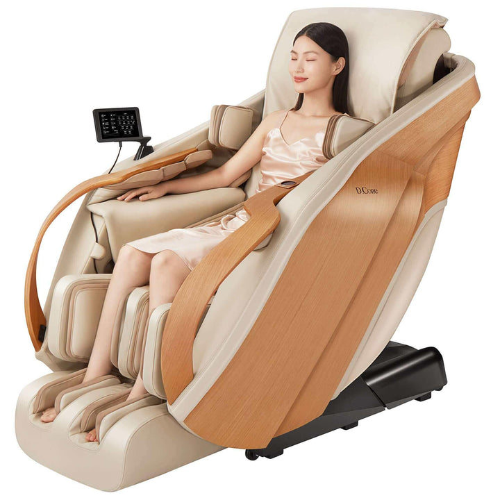 D.Core 2 - Made in Japan Ultra Premium Massage Chair w/ Oak Side Panels - Synca Massage Chair