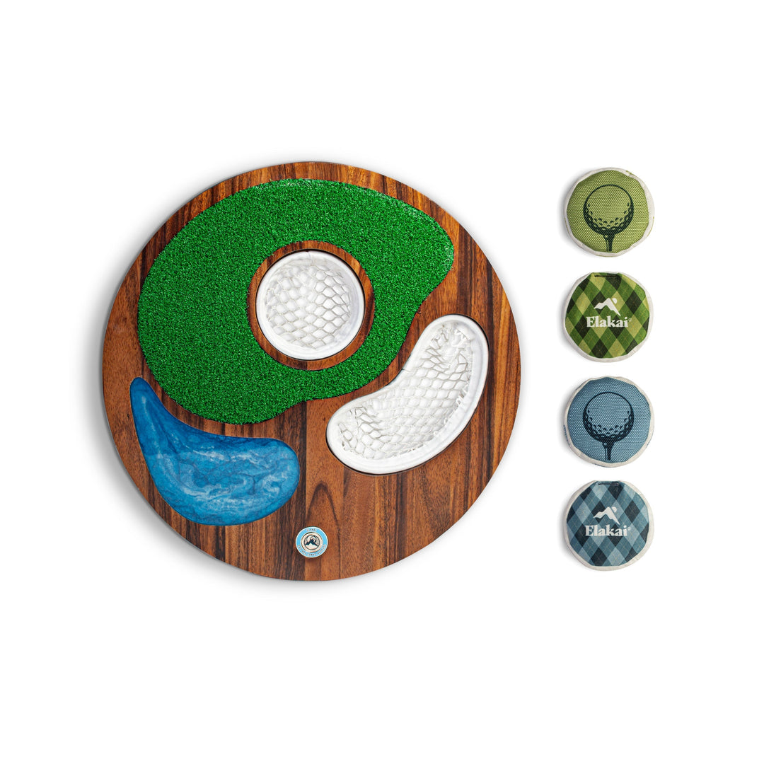 Island Hole | Wood and Resin Cornhole x Golf Chipping Game