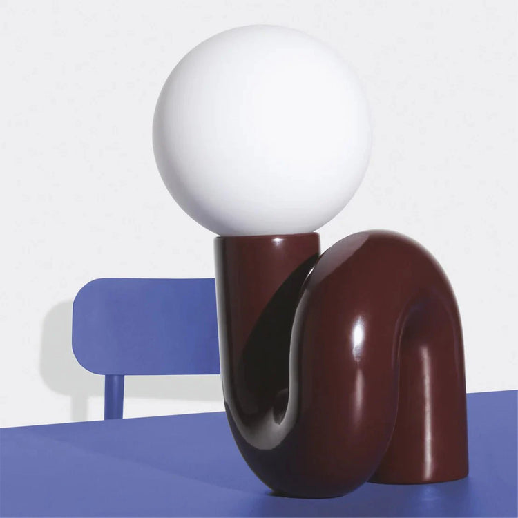 Modern Spiral Bedside Table Lamp - Quirky Whimsical Desk Lamp - Spiral Bedside Table Lamp - Cherry - INSPECIAL HOME