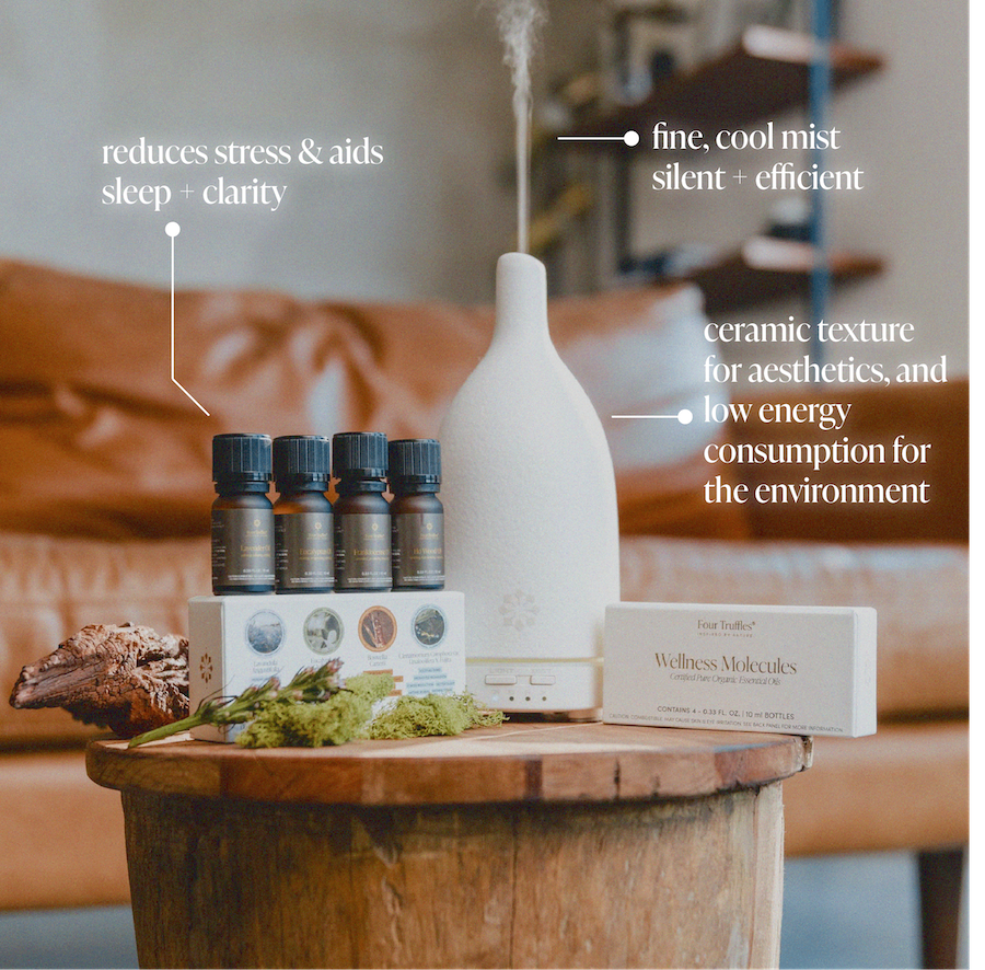 Ultrasonic Diffuser & Essential Oils Set by Four Truffles