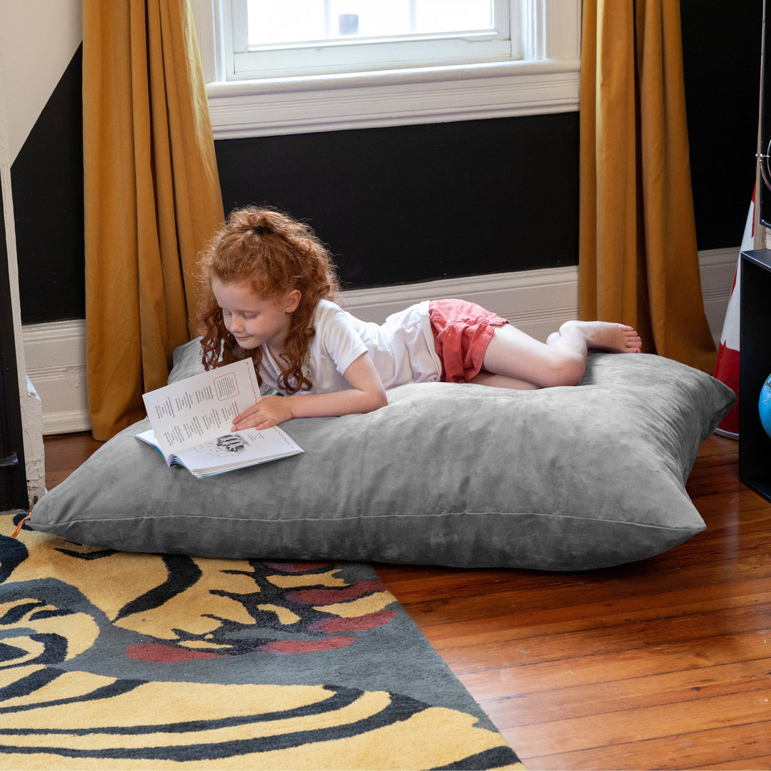 PATCH HOME Zitzak, 2-in-1 zitkussen, vloerkussen voor volwassenen en kinderen, gamekussen met vulling, beanbag ( 100 cm, roze PATCH HOME Zitzak, 2-in-1 zitkussen, vloerkussen voor volwassenen en kinderen, gamekussen met vulling, beanbag ( 100 cm, roze