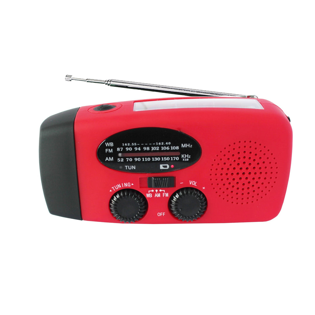 Storm Safe Emergency AM/FM/NOAA Weather Band Radio With Solar Flash Light and Built-in Phone Charger