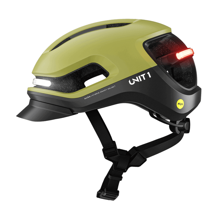 AURA MIPS Smart Helmet by UNIT 1 - Integrated Lights, Turn Signals, Brake Lights, Crash Detection