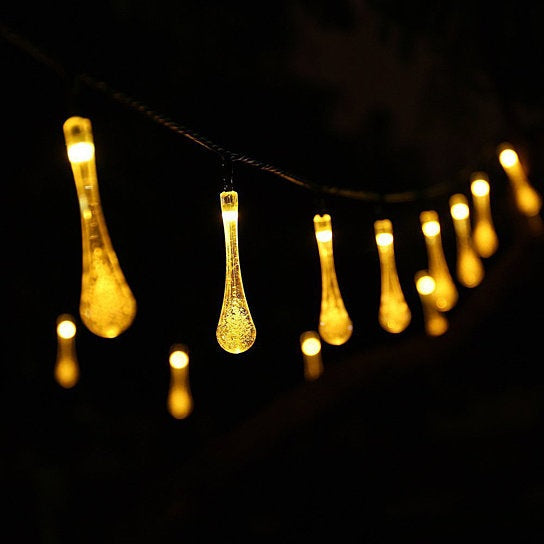 Dew Droplets 20 LED Solar Lights Falling Like Dew Vista Shops