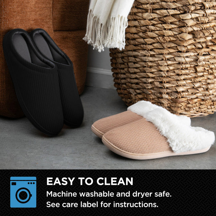 Brookstone Classic Comfort Memory Foam Slippers - Men's