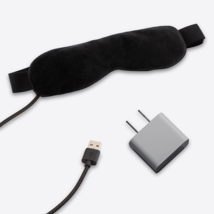 Wizard Research electric heated dry eye relief mask with USB cable and adapter