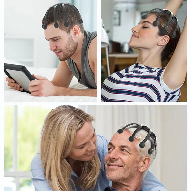 Head Massager with 5 Vibrating Modes and Music Brookstone Head Massager with 5 Vibrating Modes and Music Brookstone