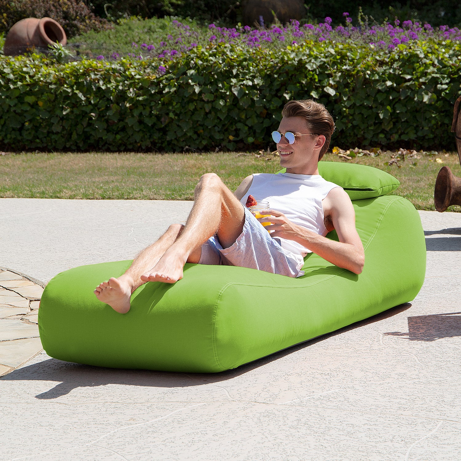 Jaxx Arlo Outdoor Bean Bag Sun Lounger Brookstone